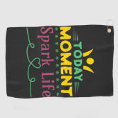 今日の瞬間、Spark Life ゴルフタオル (横)