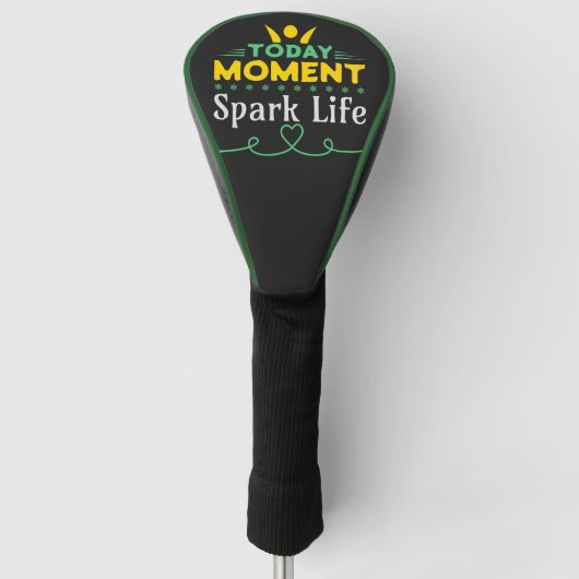 今日の瞬間、Spark Life ゴルフヘッドカバー (正面)