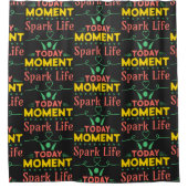 今日の瞬間、Spark Life シャワーカーテン (正面)