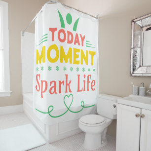 今日の瞬間、Spark Life シャワーカーテン
