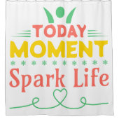 今日の瞬間、Spark Life シャワーカーテン (正面)