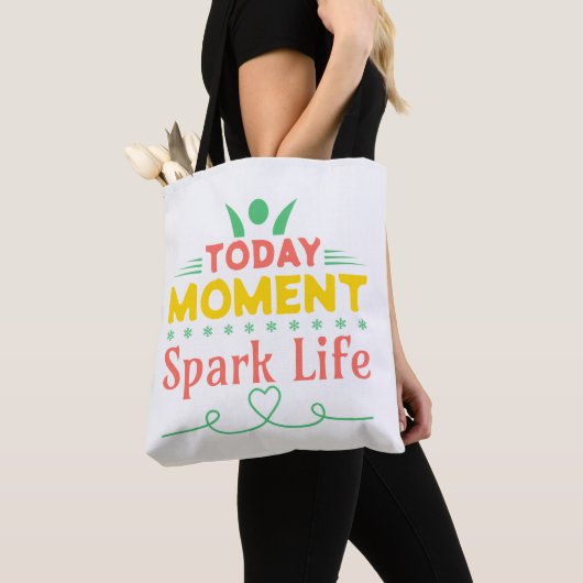 今日の瞬間、Spark Life トートバッグ (クローズアップ)