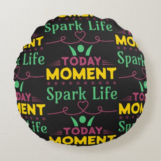 今日の瞬間、Spark Life ラウンドクッション (正面)