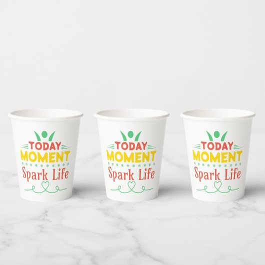 今日の瞬間、Spark Life 紙コップ (複数)