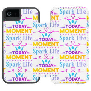 今日の瞬間、Spark Life iPhone SE/5/5sウォレットケース