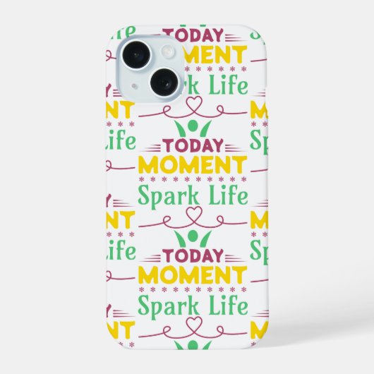 今日の瞬間、Spark Life iPhone 15ケース (裏面)