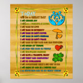 今日の社業は一日素晴らしだやる気を起こさせる ポスター (正面)