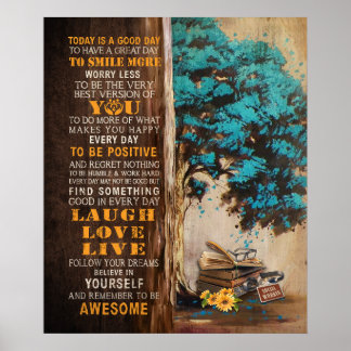 今日の社業は良い日だやる気を起こさせる ポスター