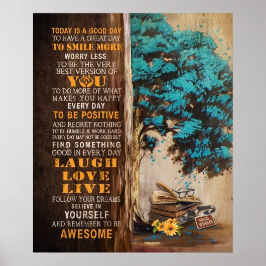 今日の社業は良い日だやる気を起こさせる ポスター (正面)