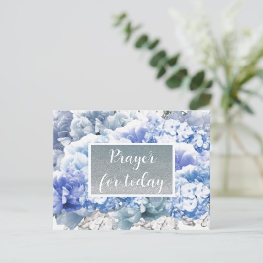 今日の祈りの言葉聖なる書物、 経典フェイクグリッターはがき シーズンポストカード (スタンド正面)