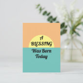 今日の祝福 誕生日レトロビンテージ ポストカード (スタンド正面)