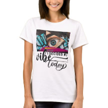 今日の私のバイブスTシャツ 女性用