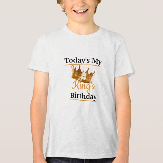 今日の私の王の誕生日少年カスタムたち トライブレンドＴシャツ (正面)