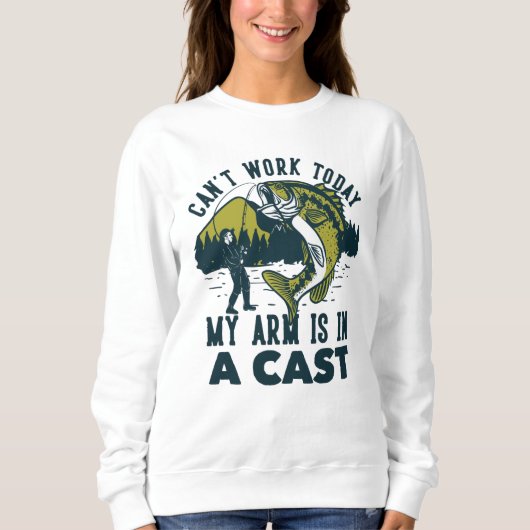 今日の私の腕はギプスで動かない スウェットシャツ (正面)