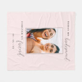 今日の私の花嫁は永遠に私の友人の赤面写真 フリースブランケット (正面(横))