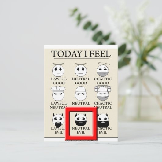 今日の私は感じ無根の悪 ポストカード (スタンド正面)