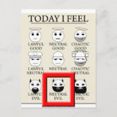 今日の私は感じ無根の悪 ポストカード (正面)