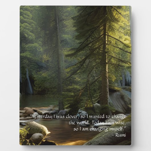 今日の私は賢い引用文自然ランドスケープ表 フォトプラーク (正面)