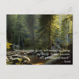 今日の私は賢い引用文自然風景 ポストカード