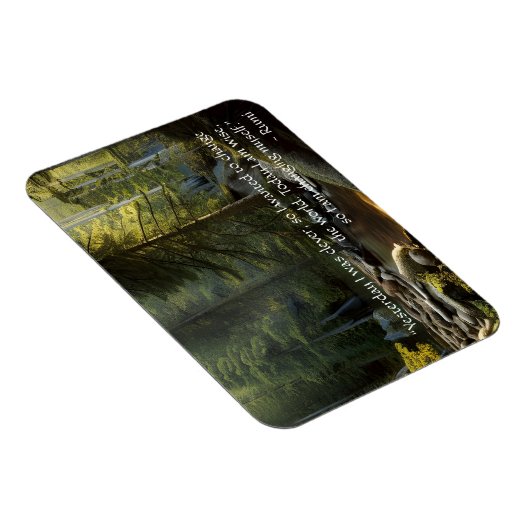 今日の私は賢い引用文自然風景 マグネット (右側)