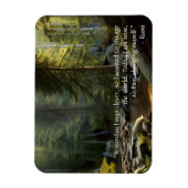 今日の私は賢い引用文自然風景 マグネット (縦)