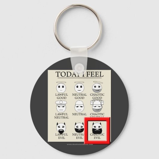 今日の私感じは混沌とした悪 キーホルダー (正面)