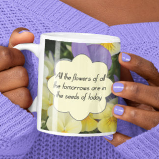 今日の種は明日の花 Quote コーヒーマグカップ
