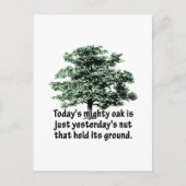 今日の立派な樺は、昨日やっと芽を出したばかりの小さな種だったのだ。 ポストカード (正面)