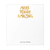 今日の素晴らしいメモパーソナライズされた帳 ノートパッド (正面)