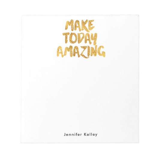 今日の素晴らしいメモパーソナライズされた帳 ノートパッド (正面)