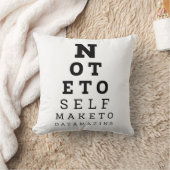 今日の素晴らしい自己に作る視力テストノート クッション (ブランケット)