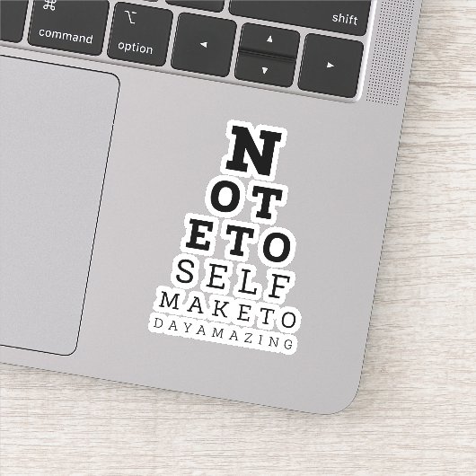 今日の素晴らしい自己に作る視力テストノート シール (詳細)