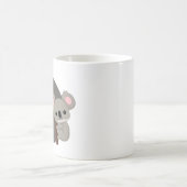 今日の素晴らしかわいいおもしろいコアぶら下がったラの灰色 コーヒーマグカップ (中央)