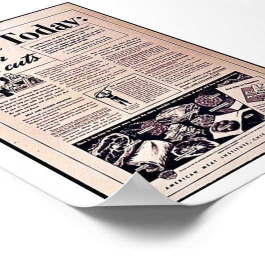 今日の肉： ポスター (角)