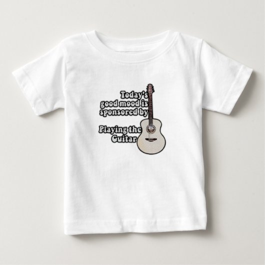 今日の良い気分はギターが後援している。 ベビーTシャツ (正面)