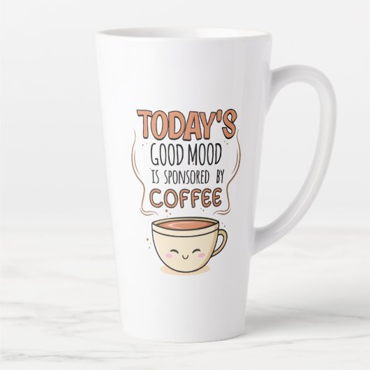 今日の良い気分はコーヒーのおかげ カフェラテマグ (右)