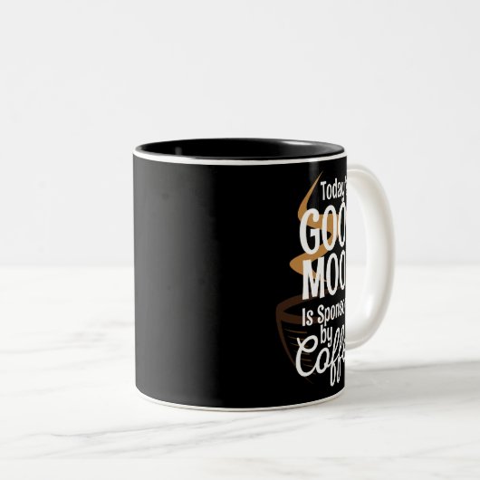 今日の良い気分はコーヒー愛好家Cafによって後援される ツートーンマグカップ (正面右)