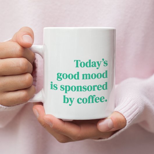 今日の良い気分は~が後援している コーヒーマグカップ