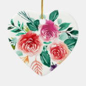 今日の花嫁の母の花嫁キープサケハート セラミックオーナメント (裏面)