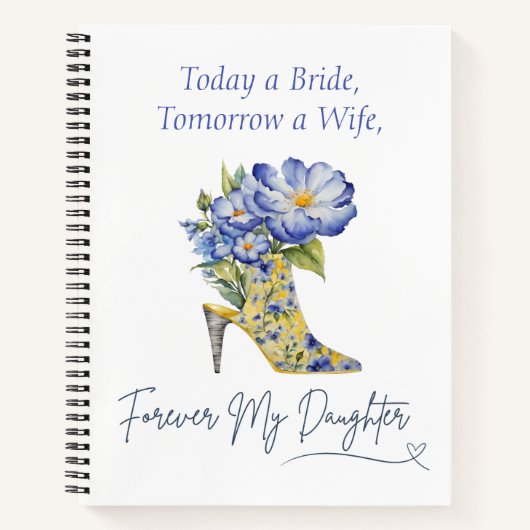 今日の花嫁、娘の結婚ギフトジャーナル ノートブック (正面)