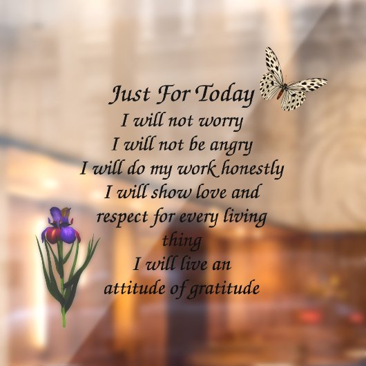 今日の蝶の花のため感動的に ウィンドウサイン (シート2)