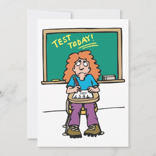 今日の試験 招待状 (正面)