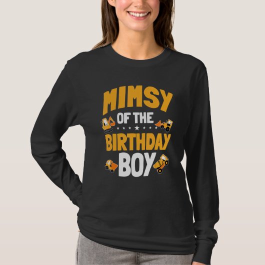 今日の誕生日少年の建築労働者の模倣 Tシャツ (正面)