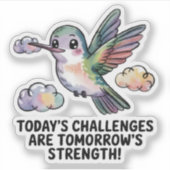 今日の課題は明日の強さステッカー シール (正面)