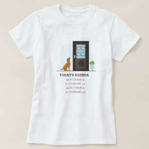今日の課題 – 犬をTシャツに出し入れさせる Tシャツ