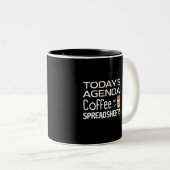 今日の議題:コーヒーとスプレッドシート ツートーンマグカップ (正面右)