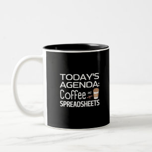 今日の議題:コーヒーとスプレッドシート ツートーンマグカップ