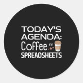 今日の議題:コーヒーとスプレッドシート ラウンドシール (正面)