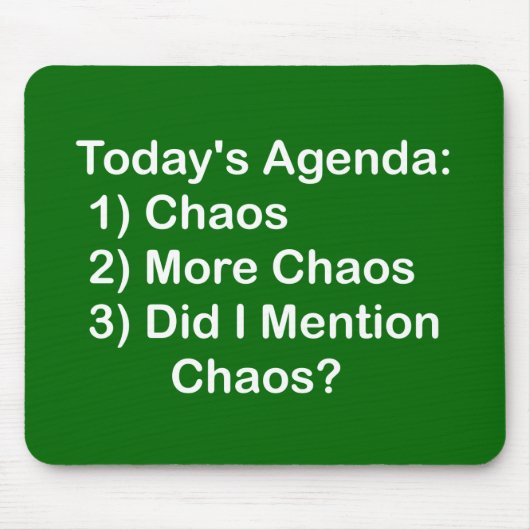 今日の議題: 無秩序 マウスパッド (正面)