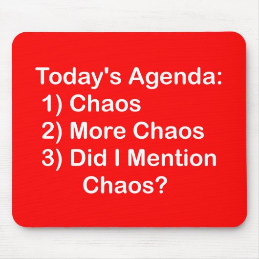 今日の議題: 無秩序 マウスパッド (正面)